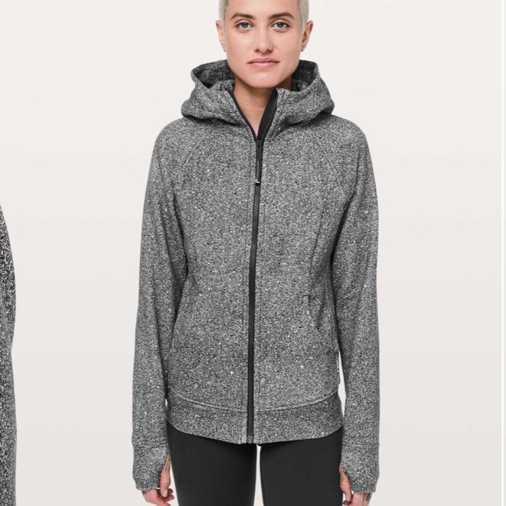 Lululemon scuba hoodie in black/white - size 10